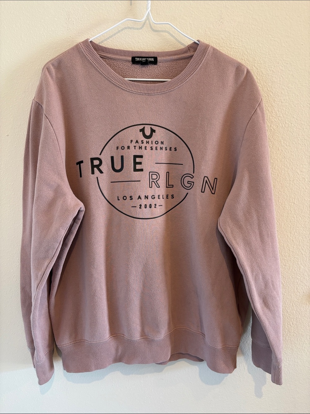 True Religion 2002  Blush Pink Crewneck sweatshirt